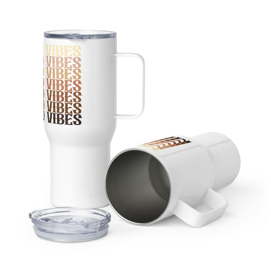 Melanated Vibes Travel mug with handle