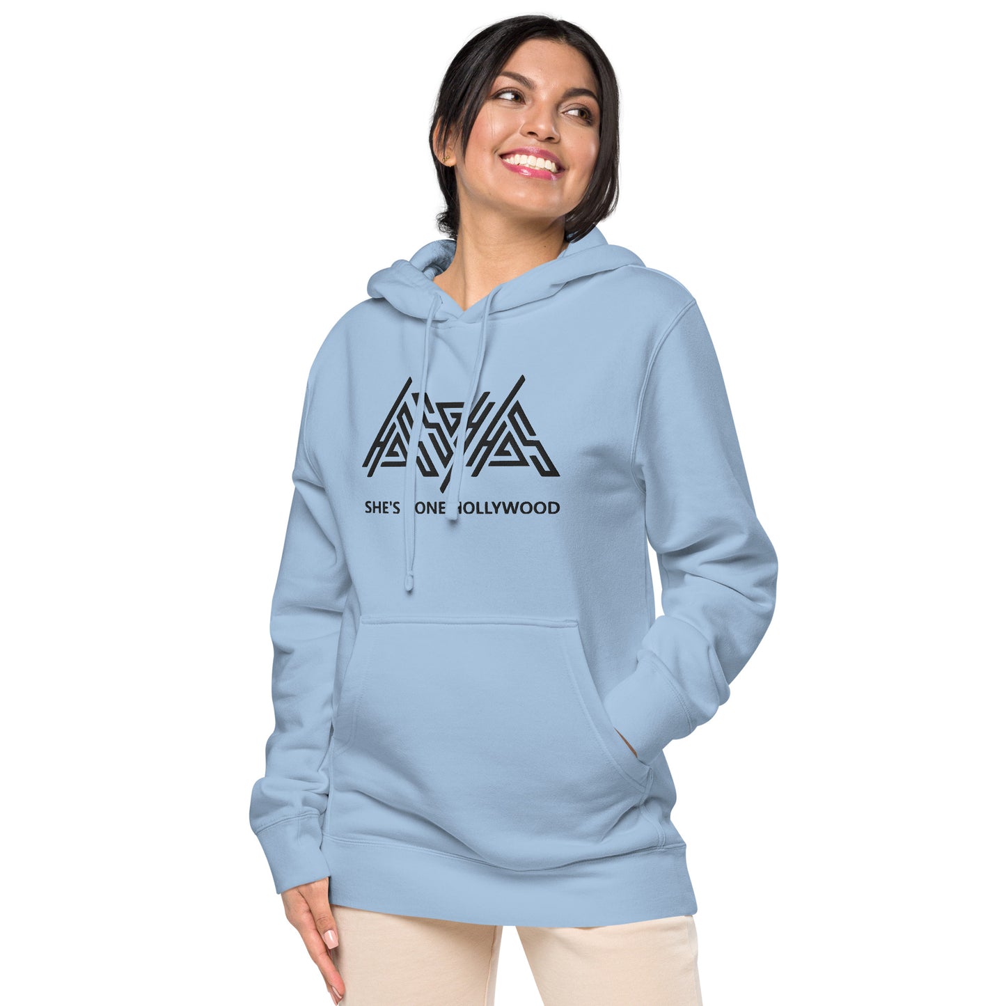 Embroidered She’s Gone Hollywood Logo pigment-dyed hoodie