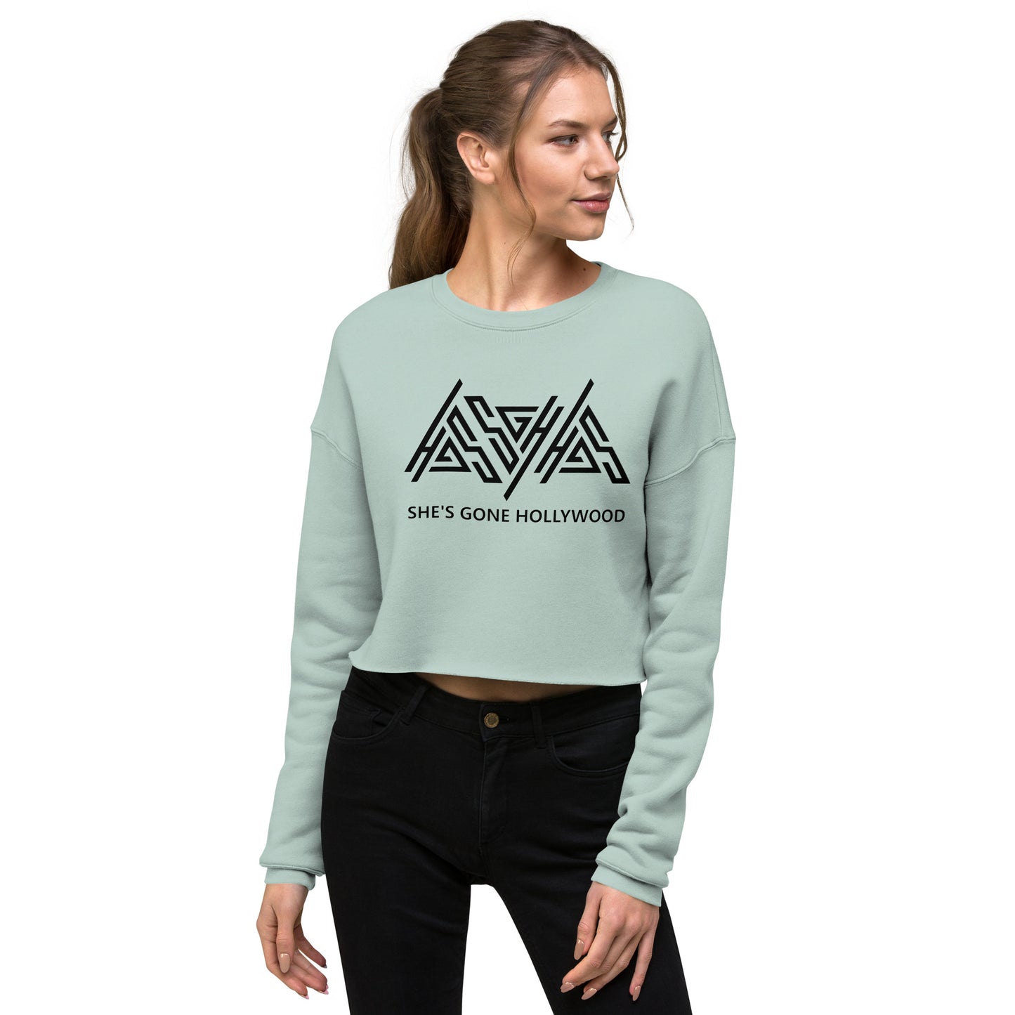 She’s Gone Hollywood Logo Crop Sweatshirt