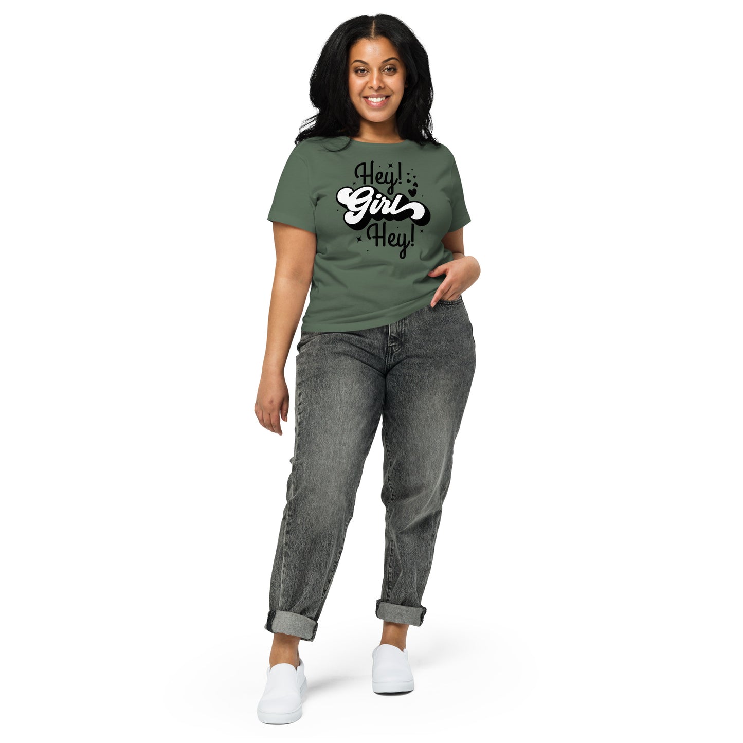 Hey Girl Women’s high-waisted t-shirt